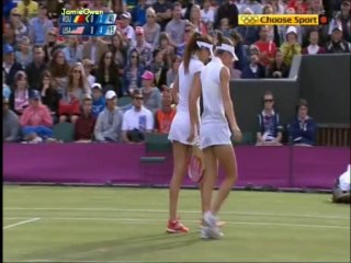 Serena/Venus vs Halep/Cirstea 2012 London R1 Highlights
