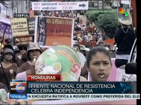 Honduras: Frente Nacional de Resistencia Popular celebra independencia