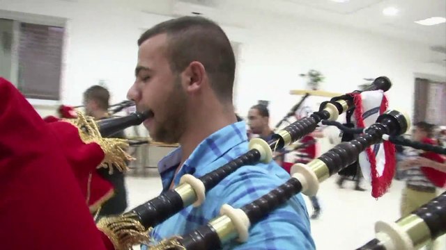 A Ramallah, des cornemuses pour l'indépendance écossaise