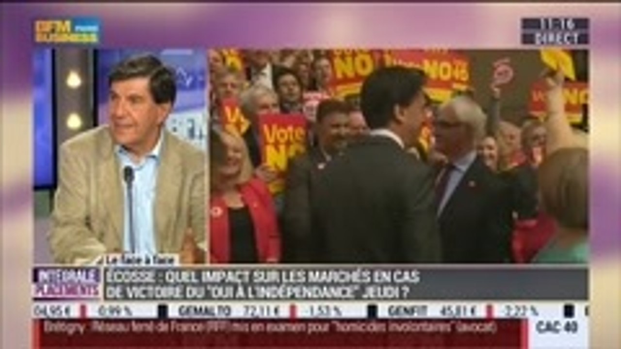 Jacques Sapir VS Jean-François Robin: Ecosse: quel impact sur les marchés en cas de victoire du "oui à l'indépendance" ? , dans Intégrale Placements – 16/09 2/2