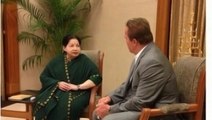 Hollywood Star Arnold Schwarzenegger Meets Tamil Nadu CM J Jayalalithaa