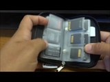 Foxnovo 22-Slots SD SDHC MMC CF Micro SD Memory Card Holder Pouch Case Zippered Storage Bag Protector