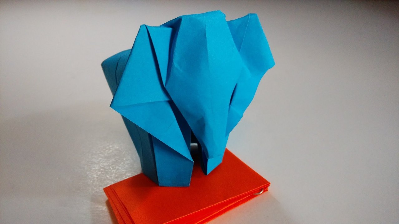 Como hacer un elefante de papel (origami)