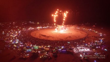 Le festival Burning Man filmé par un drone