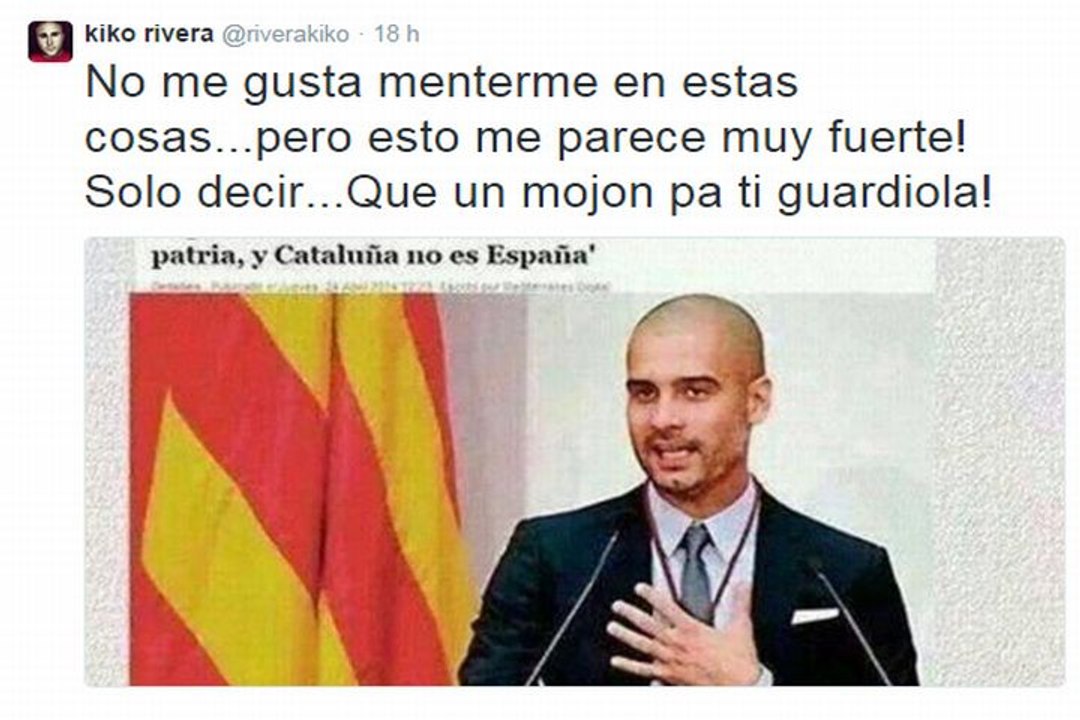 Kiko Rivera a Pep Guardiola : "Un mojón pa ti"