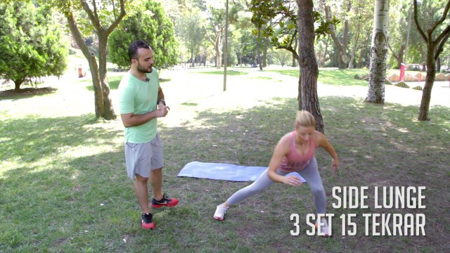 Bacak Kaslarını Çalıştırmak için Side Lunge - Her Yerde Spor
