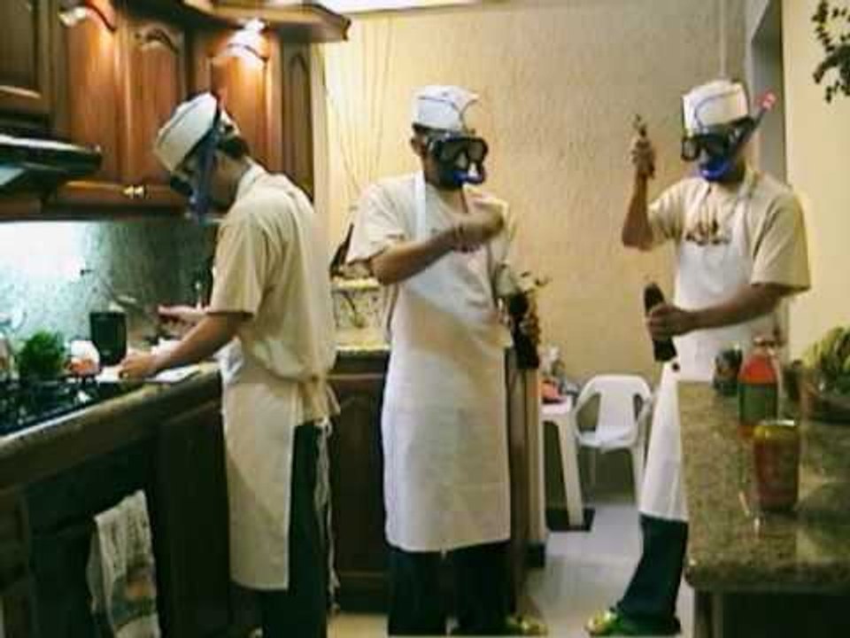 In the kitchen