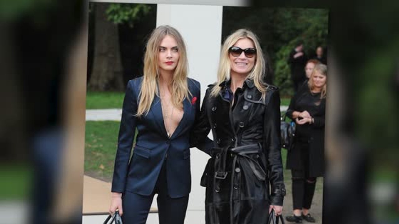 Cara Delevingne und Kate Moss bei der London Fashion Week