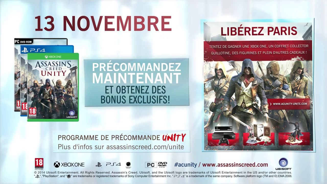 Assassins Creed Unity - Bande Annonce Co-op