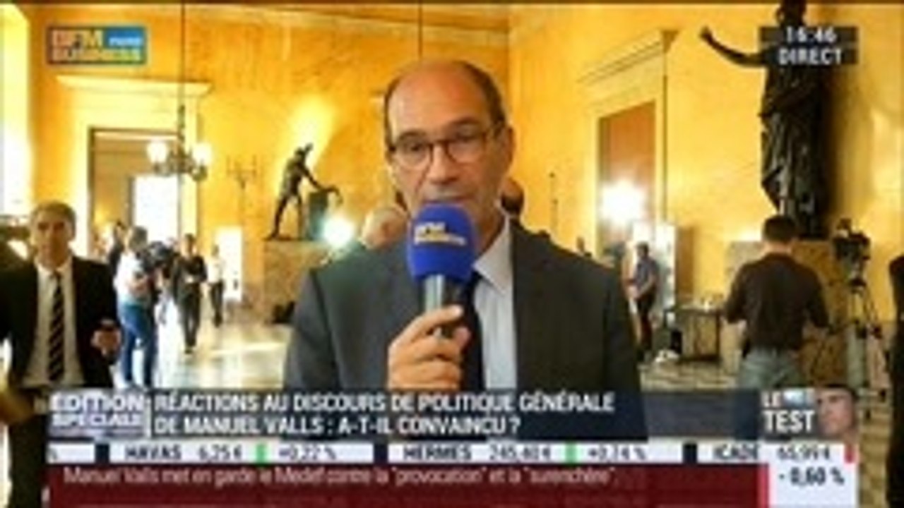 Discours de Manuel Valls: Les réactions d'Eric Woerth, Carlos da Silva, Philippe Marini, Frédéric Micheau, Jean-Paul Betbeze et Patrick Coquidé - 16/09 4/9