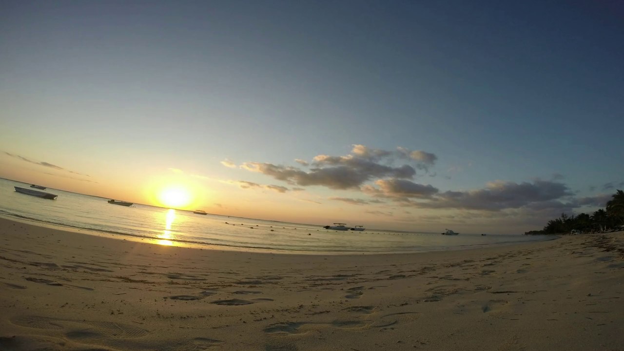 sunset ile maurice times laps