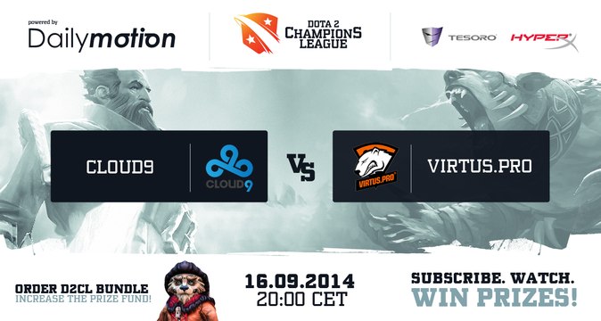 Cloud 9 vs Virtus Pro Game 1 - Dota 2 Champions League @TobiWanDOTA & Clairvoyance