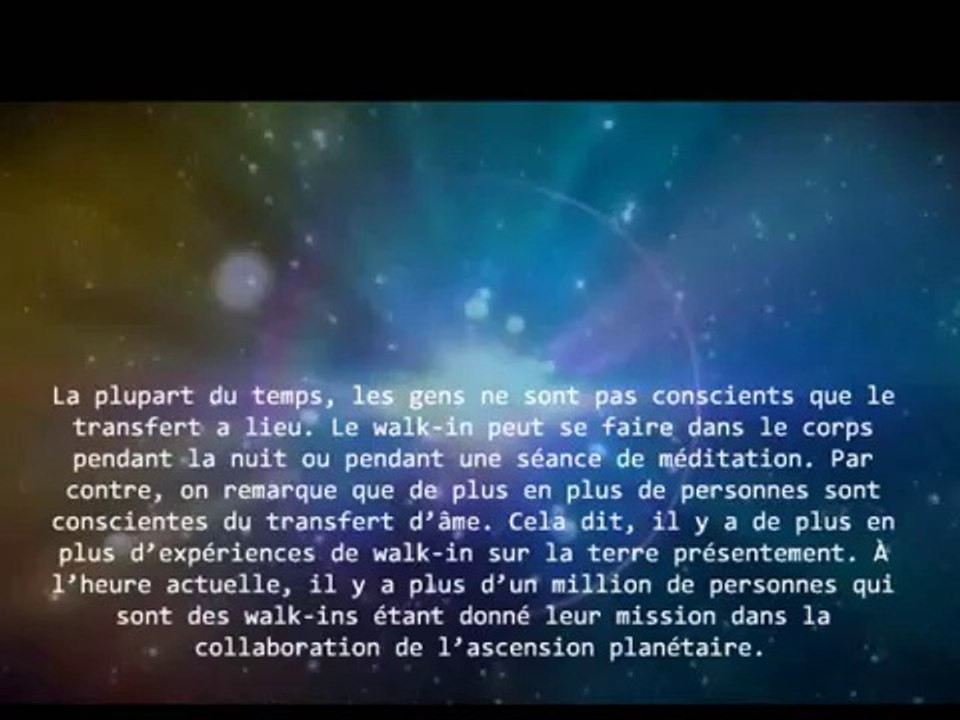L'expérience des « walk-ins »