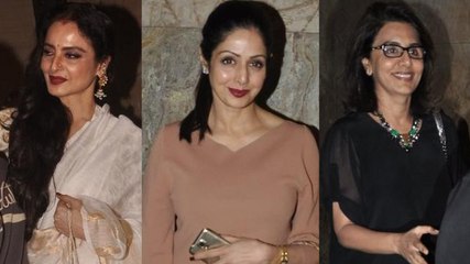 Rekha, Sridevi And Neetu Singh At Special Screening Of "Khoobsurat"