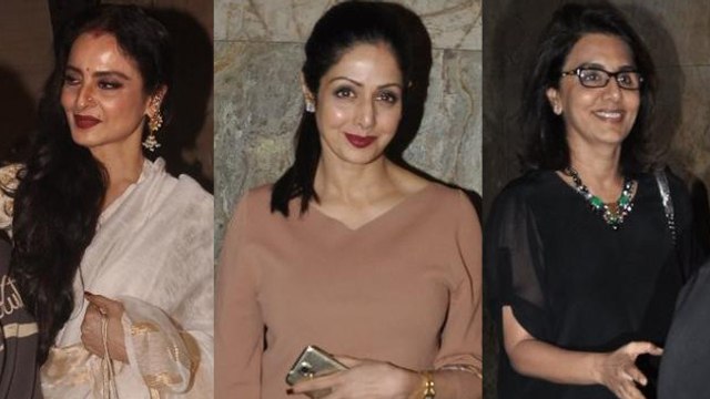 Rekha, Sridevi And Neetu Singh At Special Screening Of Khoobsurat