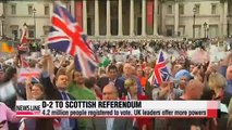 D-2 to Scottish referendum, secessionists reject UK offer