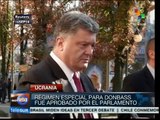 Poroshenko asegura que ley de estatus especial contribuirá a la paz