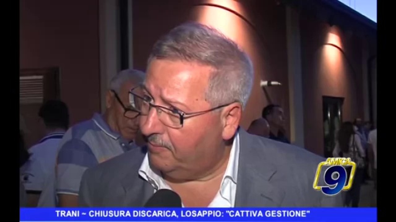 TRANI | Chiusura discarica, Losappio: "Cattiva gestione"