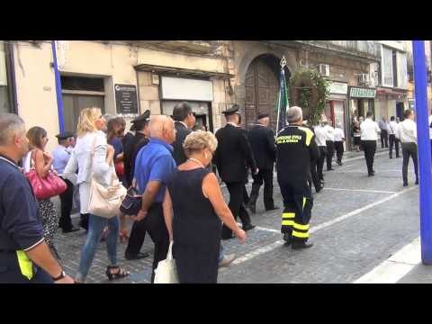 Aversa (CE) - Festa Madonna di Casaluce, corona d'alloro ai Caduti (15.09.14)