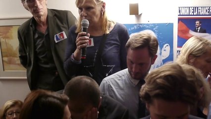 Réunion de soutien au retour de Nicolas SARKOZY à Neuilly - intervention de Karin Schoubye