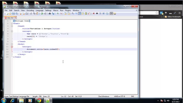 Javascript & JQuery - Chapter 3 - Javascript Variables and Arrays
