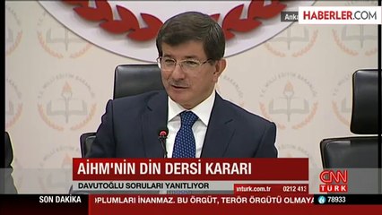 Davutoğlu: Ateistler de Din Kültürünü Öğrensin