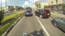 Russian Motorcycle Chick Delivers Street Justice To People Who Litter!