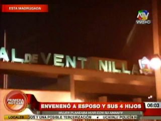 Mujer intenta envenenar a su esposo y 4 hijos