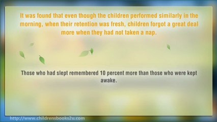 Afternoon Naps Will Help Preschoolers Learn Better