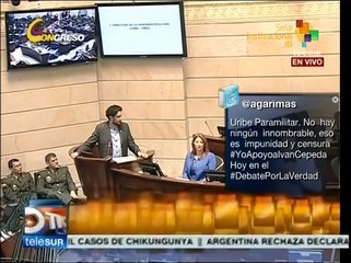 Inició el debate sobre paramilitarismo en el senado colombiano