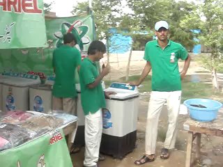EOBI Flood Relief Camp Muzaffargarh in the year 2010.(Free cloth washing area)