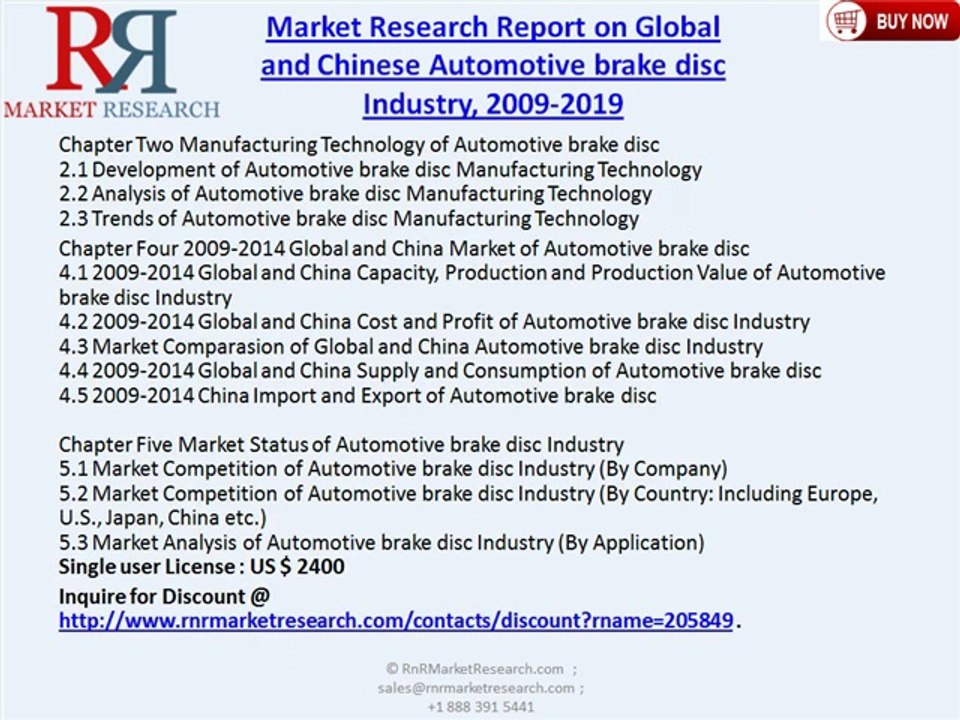 Global and Chinese Automotive brake disc Industry 2019