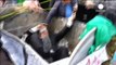 Angry rioters throws Ukraine member of parliament in rubbish bin !