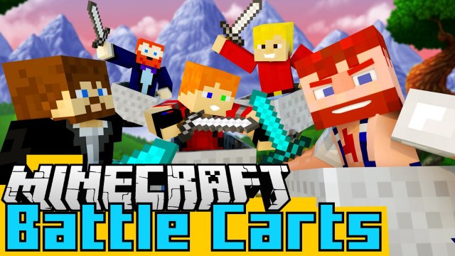 BRAND NEW MINIGAME: BATTLE CARTS in MINECRAFT 1.8 Nik Nikam Plays