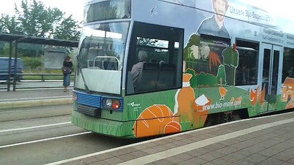 Straßenbahn Leipzig - Einfahrt: Wilhelm-Leuschner-Platz [4]