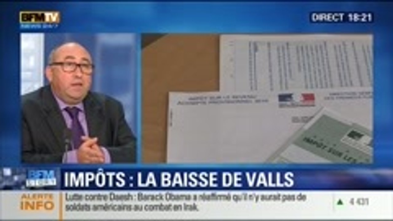 BFM Story: Impôt sur le revenu: Manuel Valls souhaite supprimer la première tranche - 17/09