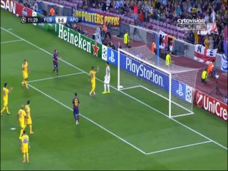 Μπαρτσελόνα-ΑΠΟΕΛ Απόκρουση Πάρντο σε φάουλ Μέσι