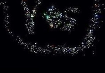 Independence Campaigners Light Up Giant Yes