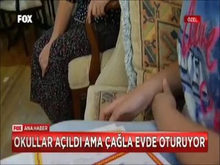 Okullar açıldı ama 80 Kilometre öteye gidemeyen Çağla evde oturuyor