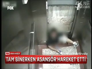 Tam asansöre adım attı hareket eden asansör böyle kıstırdı