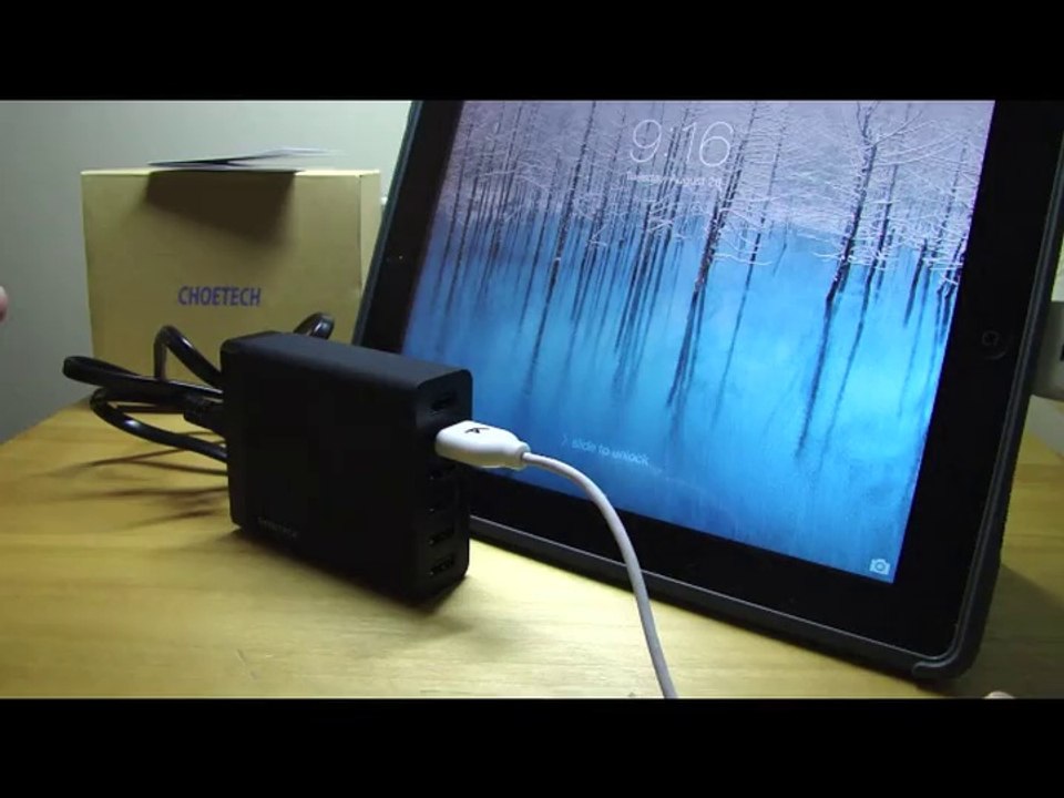 CHOETECH 50W 10Amps multi port USB charger 6-Ports USB Charger