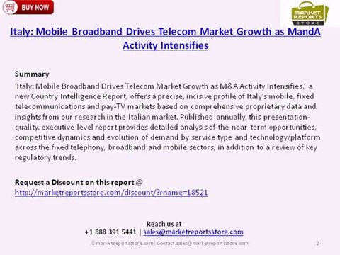 Italy Mobile Broadband Drives Telecom Market Forecasts