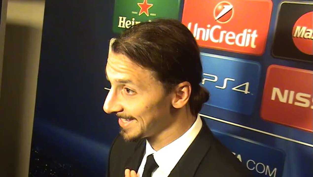 Réaction de Zlatan Ibrahimovic en zone mixte après Ajax-PSG (1-1)