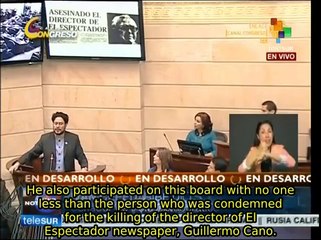 Colombia: Representative shows evidence of Uribe protecting drug lords