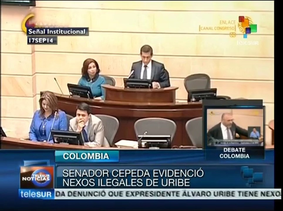 Colombia: senador Cepeda evidenció nexos de Uribe con paramilitares