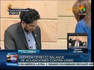 Colombia: Cepeda ofreció balance de acusaciones contra Uribe