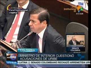 Min. del Interior de Colombia cuestionó acusaciones de Uribe