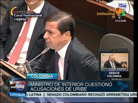 Min. del Interior de Colombia cuestionó acusaciones de Uribe