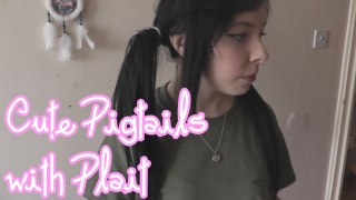 Cute Pigtails with Plait | Using ClipHair Hair Extensions