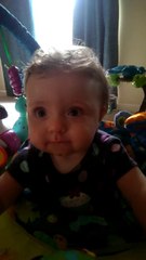 Little Girl Gets Air Blown in Face